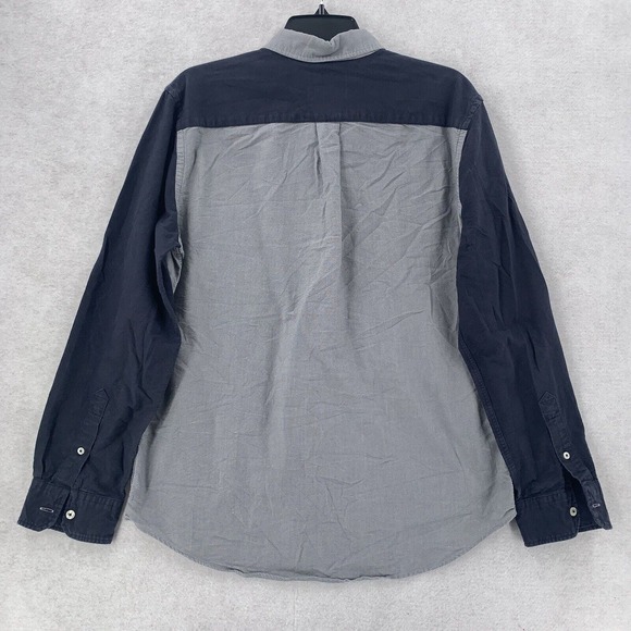 American Eagle Shirt Blue Gray Button Up‎ Long Sleeve Classic Fit Mens M - Picture 2 of 8
